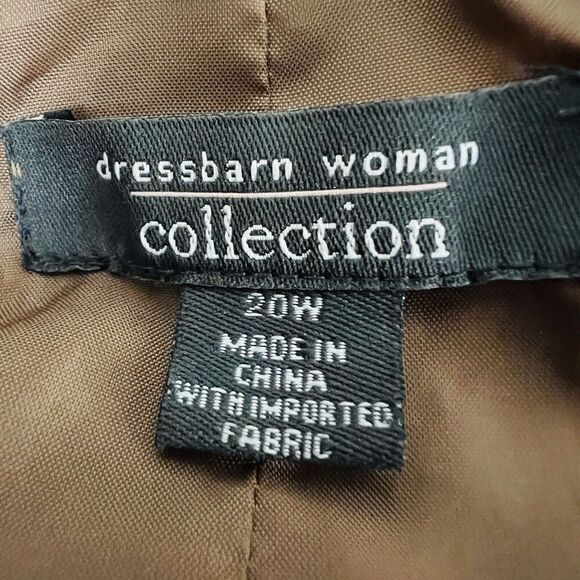 Dressbarn Woman Collection Brown & Black Floral Embellished Jacket ~ Plus Sz 20W - Picture 7 of 9